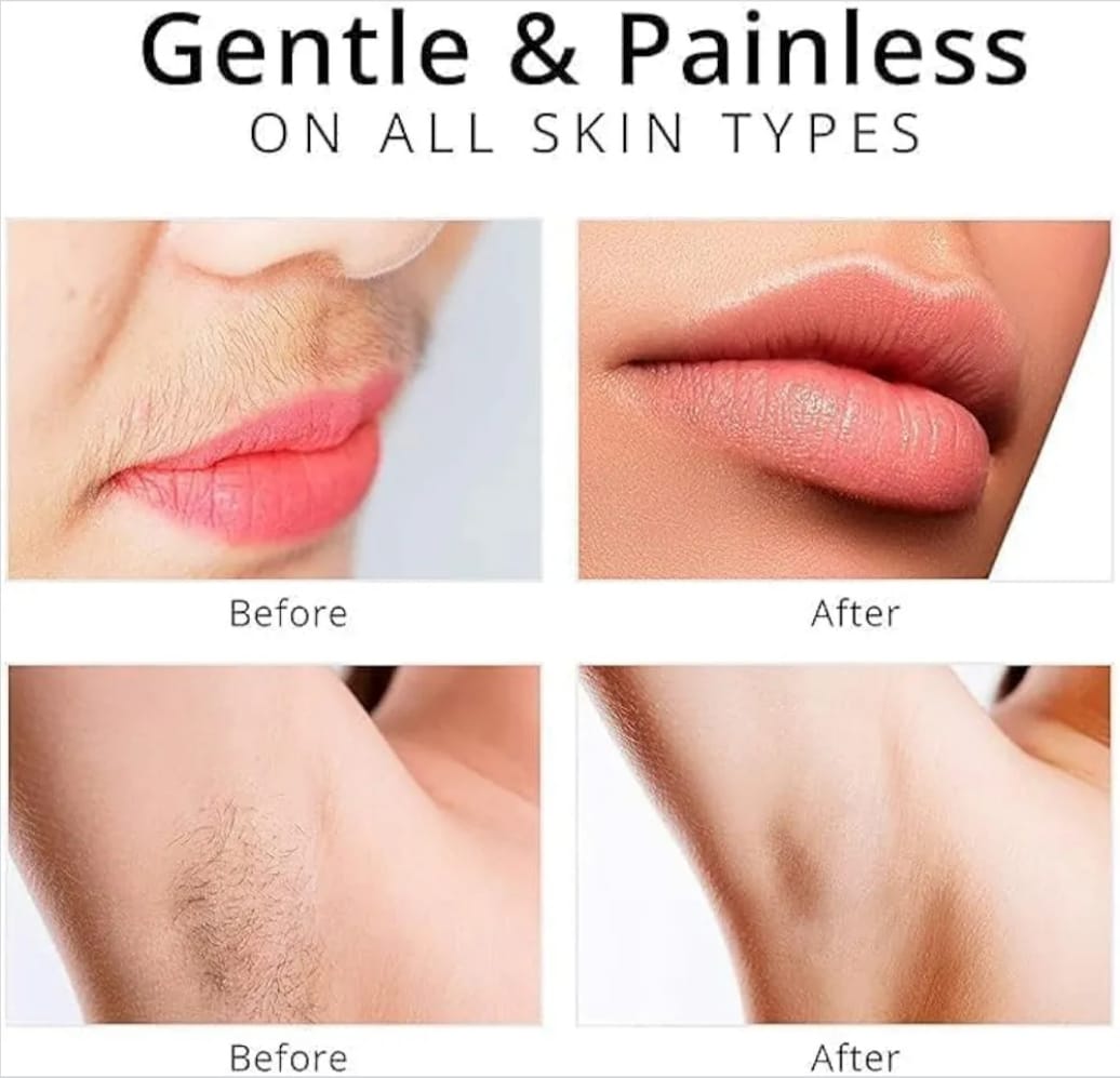 2-in-1 Painless Facial Hair Remover & Eyebrow Trimmer | USB Rechargeable | Gentle & Instant Removal