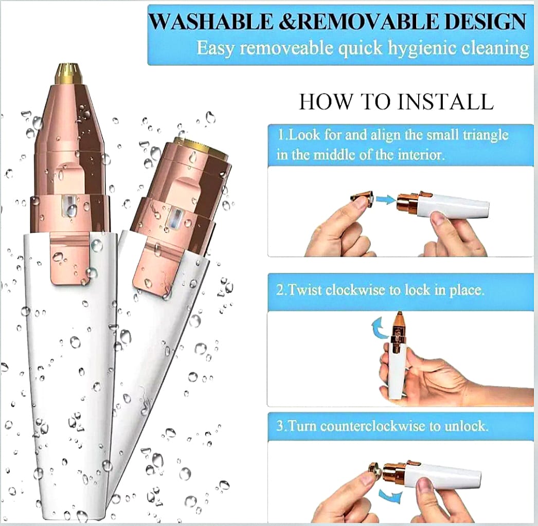 2-in-1 Painless Facial Hair Remover & Eyebrow Trimmer | USB Rechargeable | Gentle & Instant Removal